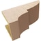 Ekena Millwork 7"W x 14"D x 7"H Wide Ridgewood Rough Cedar Woodgrain TimberThane Corbel, Primed Tan CORUR07X14X07RIDRCPR - alternate 3